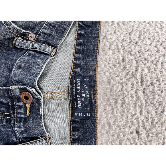 Lucky Brand Jeans Mens 36x32 410 Athletic Fit Medium Dark Wash - Picture 6 of 12